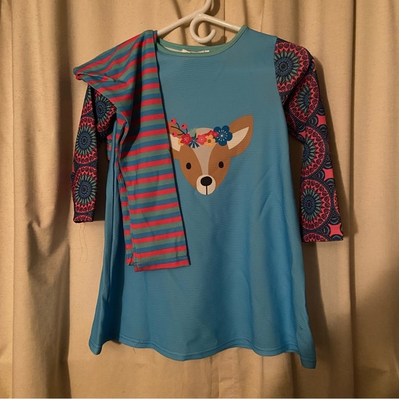NWOT Deer tunic and legging set size 5 - Picture 1 of 6